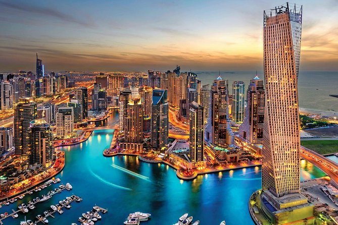 Dubai skyline and desert experience