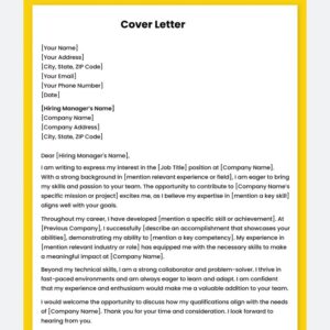 COVER LETTER