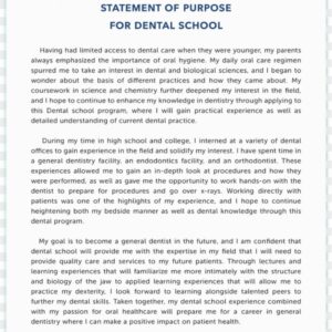 STATEMENT OF PURPOSE