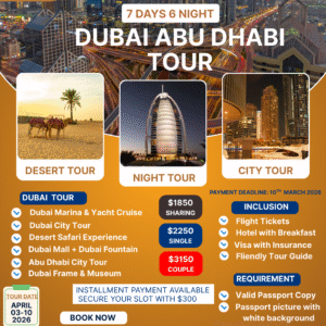 EASTER HOLIDAY DUBAI & ABU DHABI TOUR