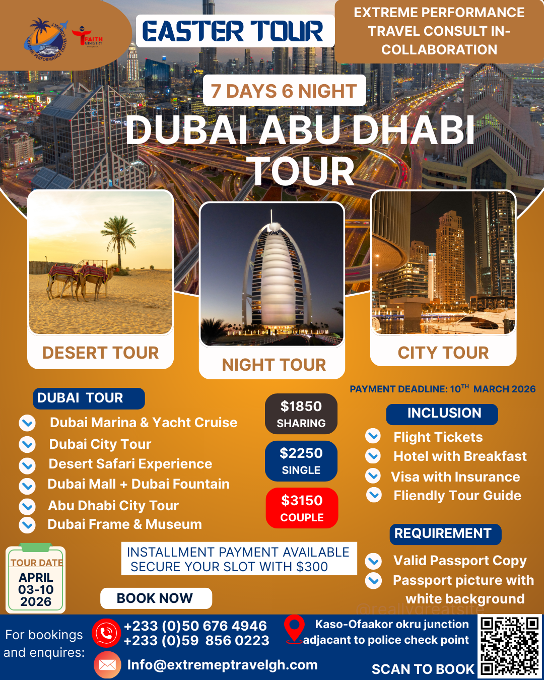 EASTER HOLIDAY DUBAI & ABU DHABI TOUR